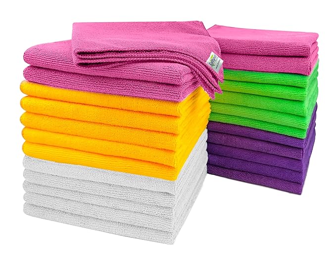 SOFTSPUN Microfiber Home & Kitchen Cleaning and Dusting Cloth 340 GSM, Highly Absorbent, Lint and Streak Free, Multi-Purpose Wash Cloth for Kitchen.