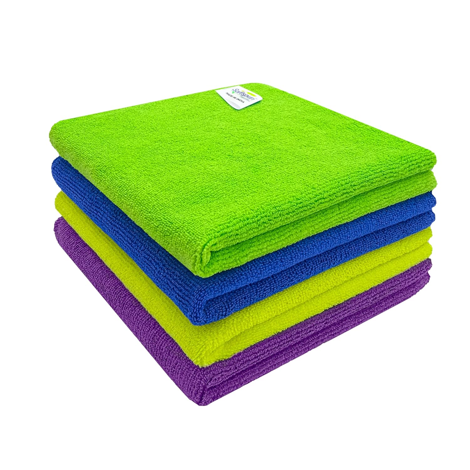 SOFTSPUN Microfiber Home & Kitchen Cleaning and Dusting Cloth 340 GSM, Highly Absorbent, Lint and Streak Free, Multi-Purpose Wash Cloth for Kitchen.