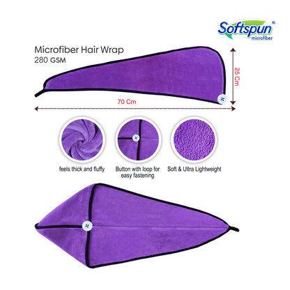 Microfiber Hair Drying Wrap Plush