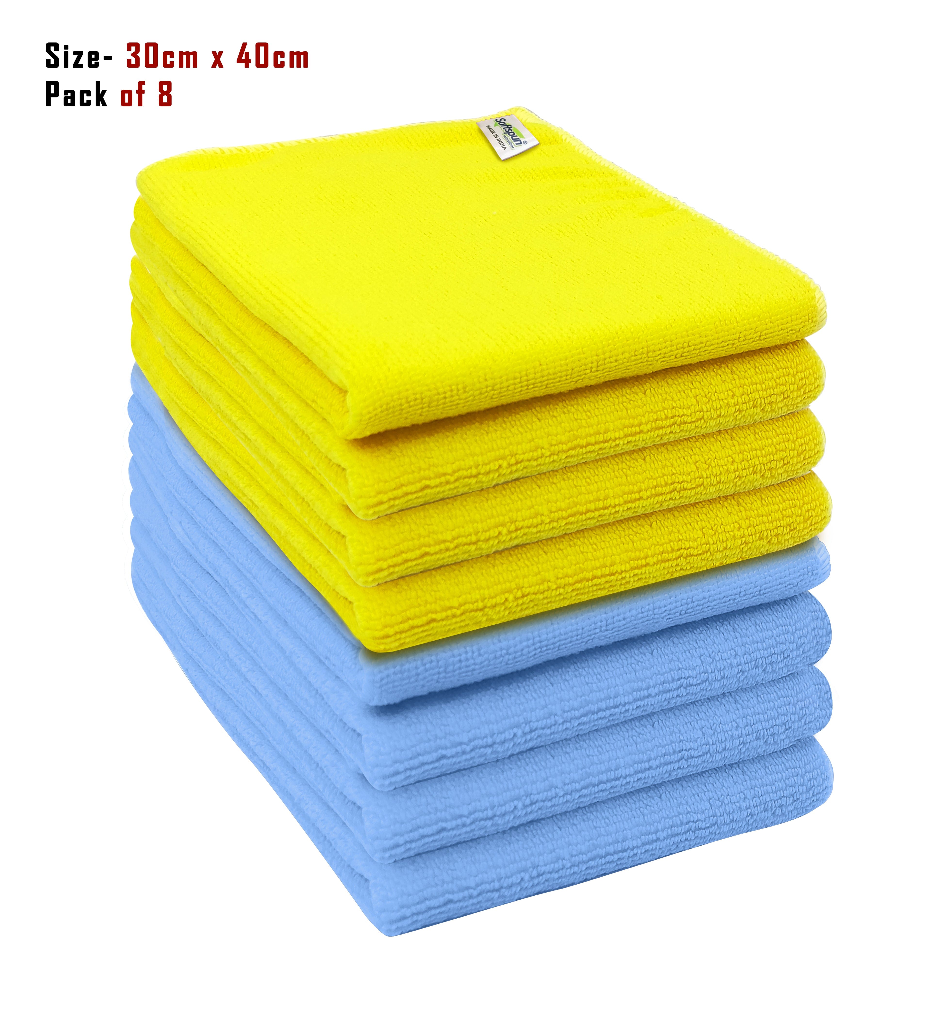 Softspun 280 GSM (Multicolour) Microfiber Cleaning Cloth